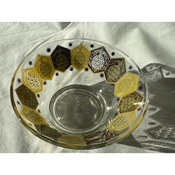 MCM Ned Harris Cera 2.5"H Ice Bucket - Pineapple 24K Gold Plated - Picture 2 of 4